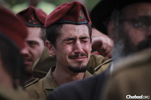 IDF solider at military funeral